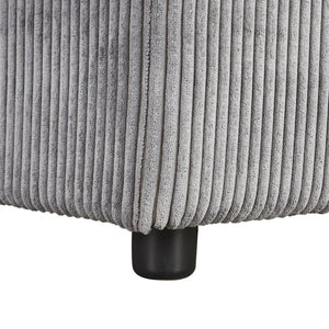 English Elm U_style Sleeper Sectional Sofa with Fold Out Twin Bed Cup Holders and Armrest Pockets Gray WY000372AAE