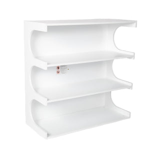 English Elm Multifunctional 4-Tier Bookshelf & Coffee Table – Modern Minimalist Living Room Organizer with Display and Storage White W1801137471