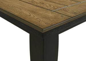 English Elm Contemporary Solid Wood Counter Height Dining Set with Extendable Table and Tufted Bench B011S00794