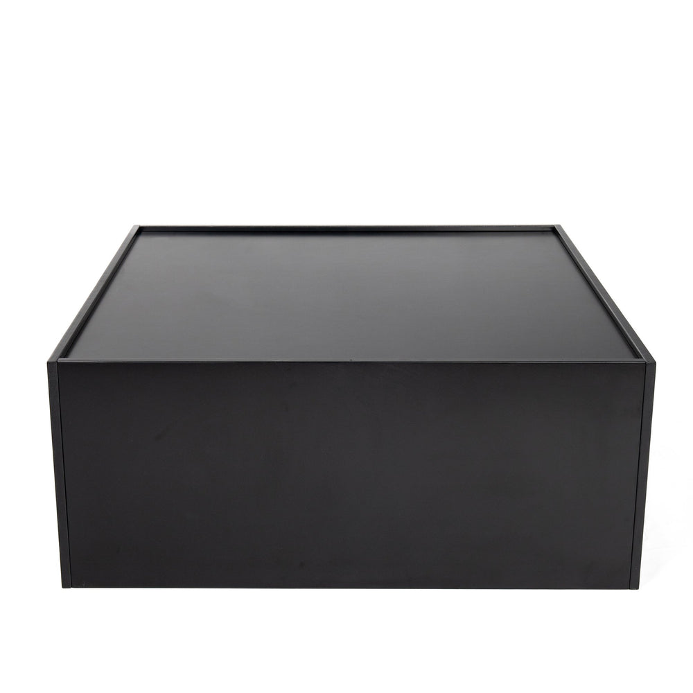 English Elm Multifunctional 4-Tier Bookshelf & Coffee Table – Modern Minimalist Living Room Organizer with Display and Storage Black W1801137469