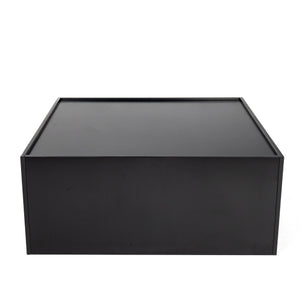 English Elm Multifunctional 4-Tier Bookshelf & Coffee Table – Modern Minimalist Living Room Organizer with Display and Storage Black W1801137469