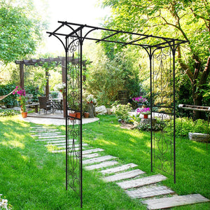 English Elm Metal Powder-coated Garden Arch Galvanized Steel Frame for Climbing Roses Outdoor W1586P148590