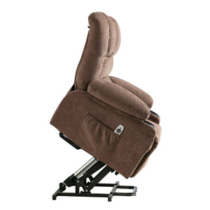 English Elm Power Lift Recliner Chair For Seniors - Heated Massage, Usb Charging, Infinite Recline, Brown W1521S00024-GIGA