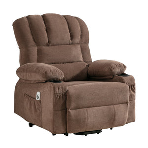 English Elm Power Lift Recliner Chair For Seniors - Heated Massage, Usb Charging, Infinite Recline, Brown W1521S00024-GIGA