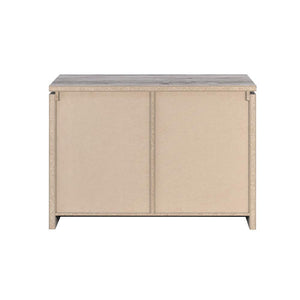 English Elm Grey Grey Driftwood 2-door Accent Cabinet with Antique Bronze Accents, 4 Shelves, Rustic Storage Elegance B062P149091