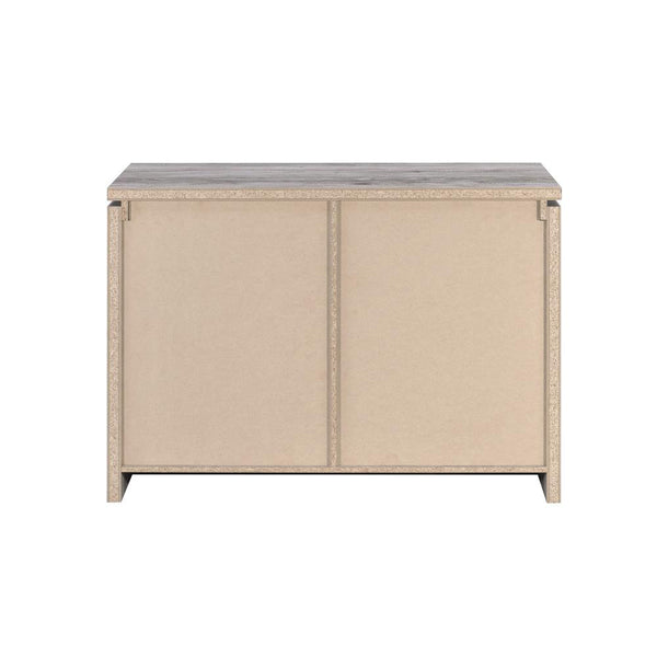 English Elm Grey Grey Driftwood 2-door Accent Cabinet with Antique Bronze Accents, 4 Shelves, Rustic Storage Elegance B062P149091
