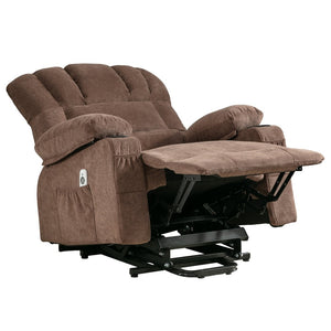 English Elm Power Lift Recliner Chair For Seniors - Heated Massage, Usb Charging, Infinite Recline, Brown W1521S00024-GIGA