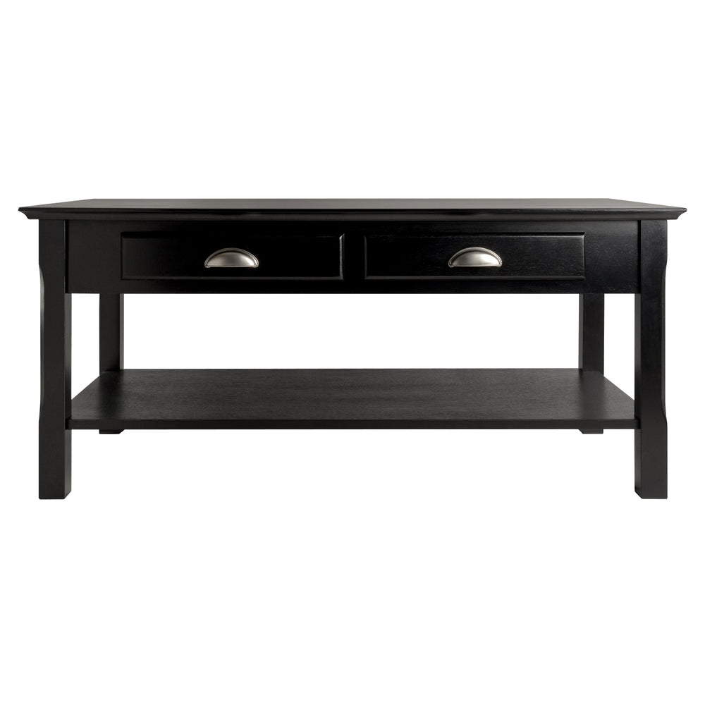 Winsome Wood Timber Coffee Table - Stylish Black Accent Piece With Storage Drawers & Open Shelf For Living Room Black Solid ,Composite Wood 20238-winsome-wood