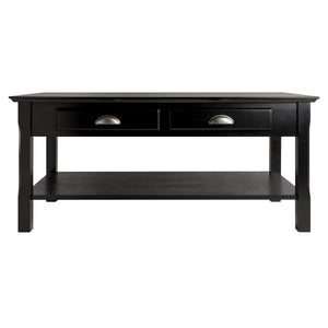 Winsome Wood Timber Coffee Table - Stylish Black Accent Piece With Storage Drawers & Open Shelf For Living Room Black Solid ,Composite Wood 20238-winsome-wood