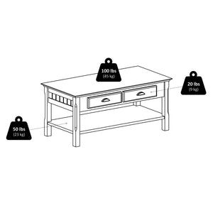 Winsome Wood Timber Coffee Table - Stylish Black Accent Piece With Storage Drawers & Open Shelf For Living Room Black Solid ,Composite Wood 20238-winsome-wood