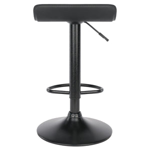 Winsome Wood Obsidian 2-piece Adjustable Swivel Stool Set - Modern Black Bar Stools For Kitchen & Home Use Black Pvc ,Metal 20239-winsome-wood