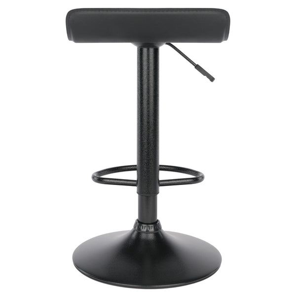 Winsome Wood Obsidian 2-piece Adjustable Swivel Stool Set - Modern Black Bar Stools For Kitchen & Home Use Black Pvc ,Metal 20239-winsome-wood
