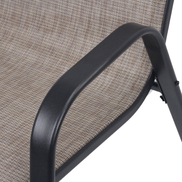 English Elm Outdoor Teslin Patio Chair Wide Ergonomic Seat Rust Proof Frame Commercial Grade W3979P392983
