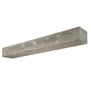 English Elm 72" Solid Cedar Floating Mantel Shelf with Brushed Grain Finish for Farmhouse Decor W1390138523