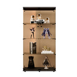 Hearth and Haven Exuberant Two-door Tawny Glass  Display Cabinet with 4 Shelves, Black W1806S00013