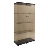 Hearth and Haven Exuberant Two-door Tawny Glass  Display Cabinet with 4 Shelves, Black W1806S00013