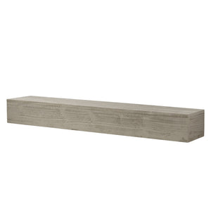 English Elm 72" Solid Cedar Floating Mantel Shelf with Brushed Grain Finish for Farmhouse Decor W1390138523