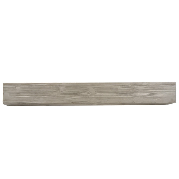 English Elm 72" Solid Cedar Floating Mantel Shelf with Brushed Grain Finish for Farmhouse Decor W1390138523
