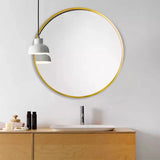 Hearth and Haven Tempered Mirror 28" Wall Circle Mirror For Bathroom Round Mirror For Wall, 20 Inch Hanging Round Mirror For Living Room, Vanity, Bedroom W1806P149707