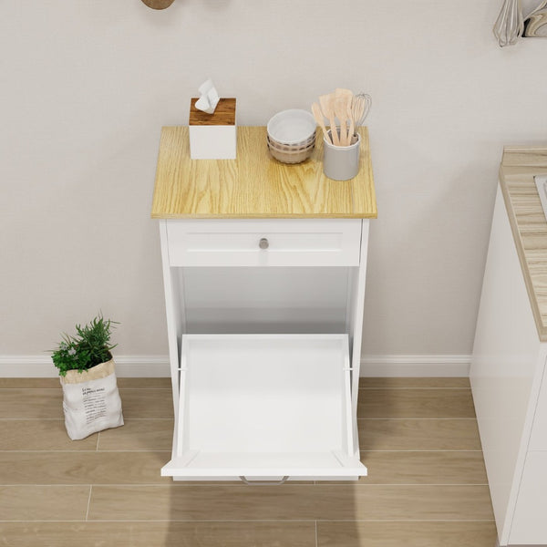 English Elm One Drawer Tilt Out Trash Cabinet Matte Black Mdf Kitchen Storage Bin Organizer W1120127324