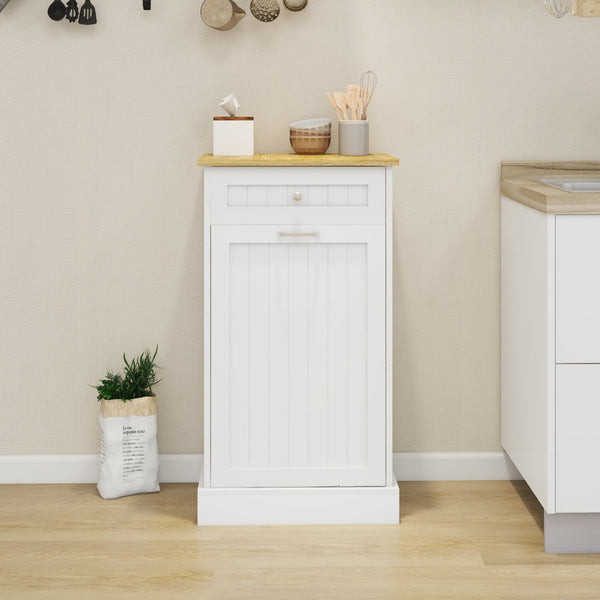 English Elm One Drawer Tilt Out Trash Cabinet Matte Black Mdf Kitchen Storage Bin Organizer W1120127324