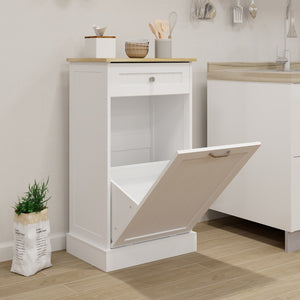 English Elm One Drawer Tilt Out Trash Cabinet Matte Black Mdf Kitchen Storage Bin Organizer W1120127324