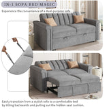 English Elm Convertible Soft Cushion Sofa Pull Bed ,For Two People To Sit On