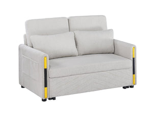English Elm Percy Teddy Velvet Sleeper Loveseat with Dual Pull Sofa Bed for Guest Rooms B061P151389