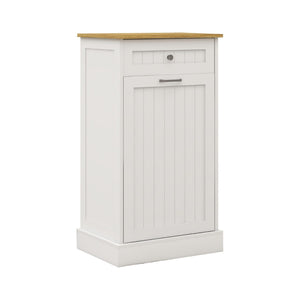 English Elm One Drawer Tilt Out Trash Cabinet Matte Black Mdf Kitchen Storage Bin Organizer W1120127324
