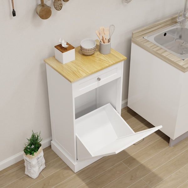 English Elm One Drawer Tilt Out Trash Cabinet Matte Black Mdf Kitchen Storage Bin Organizer W1120127324