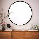 Hearth and Haven Tempered Mirror 32" Wall Circle Mirror For Bathroom Round Mirror For Wall, 20 Inch Hanging Round Mirror For Living Room, Vanity, Bedroom W1806P149708