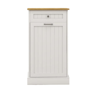 English Elm One Drawer Tilt Out Trash Cabinet Matte Black Mdf Kitchen Storage Bin Organizer W1120127324