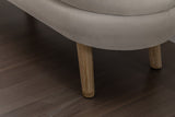 Hearth and Haven 036-Velvet Fabric Storage Bench Bedroom Bench with Wood Legs For Living Room Bedroom Indoor, Light Gray W527121988