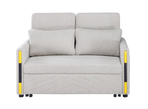 English Elm Percy Teddy Velvet Sleeper Loveseat with Dual Pull Sofa Bed for Guest Rooms B061P151389