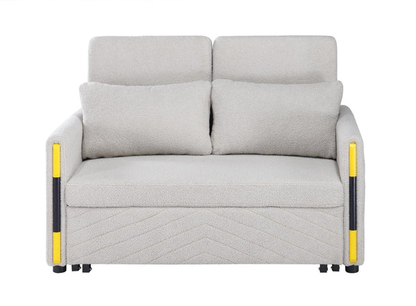 English Elm Percy Teddy Velvet Sleeper Loveseat with Dual Pull Sofa Bed for Guest Rooms B061P151389