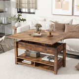 Multifunctional Lift-Top Coffee Table | Space-Saving Design | Durable Particle Board | 41.7''W x 39.4''D