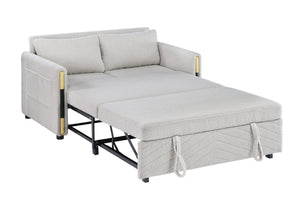 English Elm Percy Teddy Velvet Sleeper Loveseat with Dual Pull Sofa Bed for Guest Rooms B061P151389