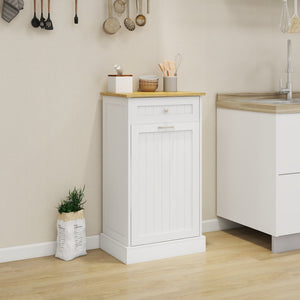 English Elm One Drawer Tilt Out Trash Cabinet Matte Black Mdf Kitchen Storage Bin Organizer W1120127324