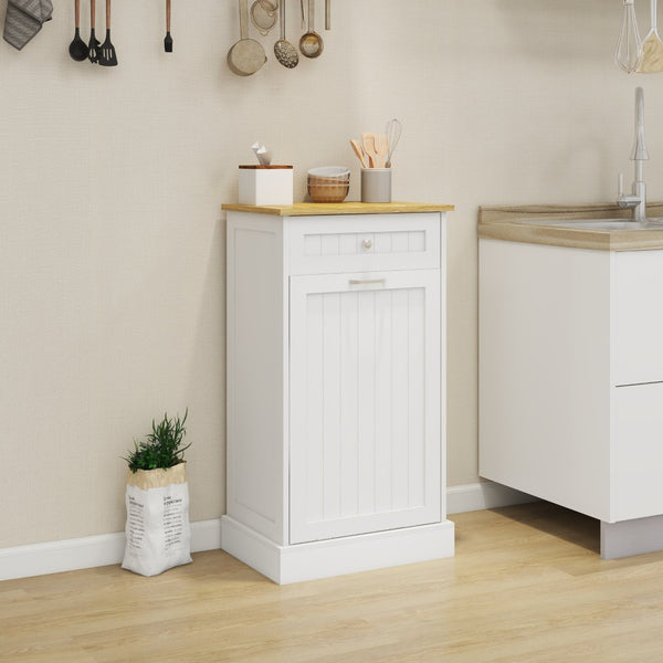English Elm One Drawer Tilt Out Trash Cabinet Matte Black Mdf Kitchen Storage Bin Organizer W1120127324