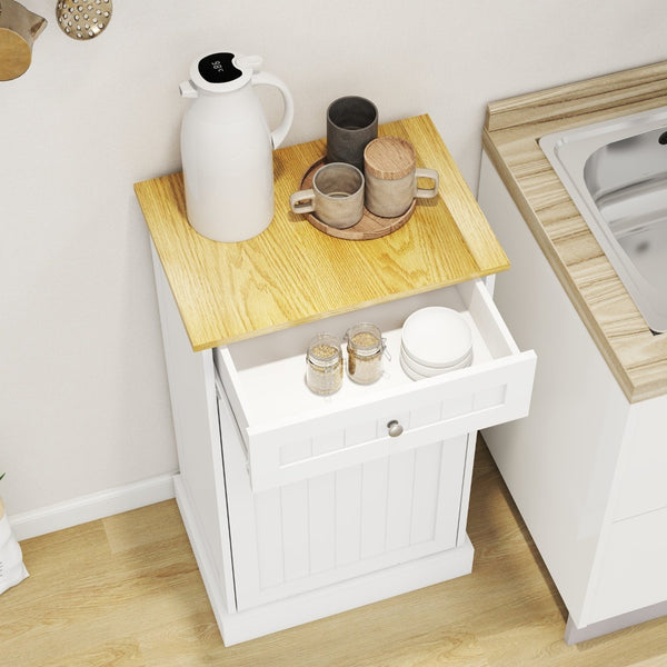 English Elm One Drawer Tilt Out Trash Cabinet Matte Black Mdf Kitchen Storage Bin Organizer W1120127324