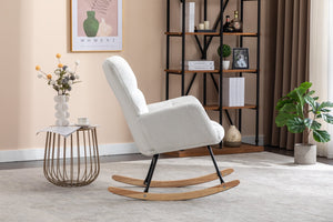 English Elm 050-teddy Fabric Rocking Glider Chair Plush Foam Nursery and Living Room Accent Seat W527135428