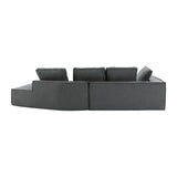 English Elm 125" Stylish Chaise Lounge Modern Indoor Lounge Sofa Sleeper Sofa With Clean Lines For Living Room, Grey