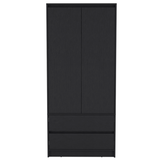 English Elm Lewes 2 Piece Bedroom Set, Dresser + Armoire, Black