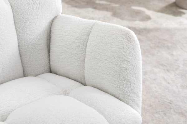 English Elm 050-teddy Fabric Rocking Glider Chair Plush Foam Nursery and Living Room Accent Seat W527135428