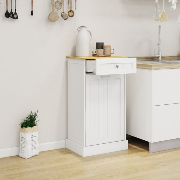 English Elm One Drawer Tilt Out Trash Cabinet Matte Black Mdf Kitchen Storage Bin Organizer W1120127324