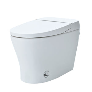 English Elm Heated Elongated Compact Tankless Toilet with Adjustable 4‑Level Seat Heat, Foot Sensor Flush, LED Night Light WF314230AAA