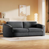 Sophisticated Chandler Sofa with Rivet Detailing, Plump Cushions & Timeless Design - 92 x 34 x 30