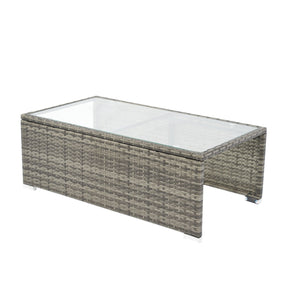 English Elm 8 Piece Patio Sectional Set Modular Wicker Rattan Outdoor Sofa with Large Under-Seat Storage Box W329S00030