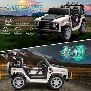 English Elm 12v7a Kids Ride on Off Road Car with Leather Seat Remote Control and Open Doors W1620122090