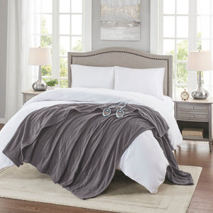 English Elm Heated Blanket - Beautyrest Electric Micro Fleece With Custom Heat, Safe Tech & Cozy Comfort Features B03595498
